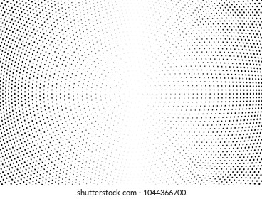 Abstract halftone wave dotted background. Halftone twisted grunge pattern, dot, circle.  Vector modern optical halftone pop art texture for poster, business card, cover, label mock-up, sticker layout