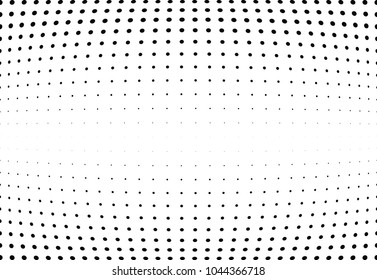 Abstract halftone wave dotted background. Halftone twisted grunge pattern, dot, circle.  Vector modern optical halftone pop art texture for poster, business card, cover, label mock-up, sticker layout