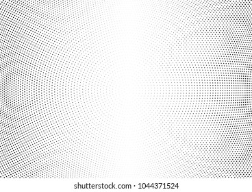 Abstract halftone wave dotted background. Halftone twisted grunge pattern, dot, circle.  Vector modern optical halftone pop art texture for poster, business card, cover, label mock-up, sticker layout