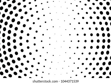 Abstract halftone wave dotted background. Halftone twisted grunge pattern, dot, circle.  Vector modern optical halftone pop art texture for poster, business card, cover, label mock-up, sticker layout