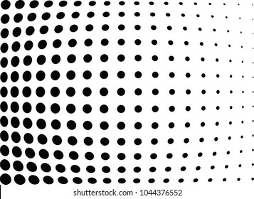 Abstract halftone wave dotted background. Halftone twisted grunge pattern, dot, circle.  Vector modern optical halftone pop art texture for poster, business card, cover, label mock-up, sticker layout