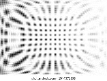 Abstract halftone wave dotted background. Halftone twisted grunge pattern, dot, circle.  Vector modern optical halftone pop art texture for poster, business card, cover, label mock-up, sticker layout