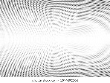 Abstract halftone wave dotted background. Halftone twisted grunge pattern, dot, circle.  Vector modern optical halftone pop art texture for poster, business card, cover, label mock-up, sticker layout
