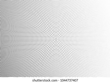 Abstract halftone wave dotted background. Halftone twisted grunge pattern, dot, circle.  Vector modern optical halftone pop art texture for poster, business card, cover, label mock-up, sticker layout