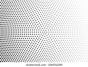 Abstract halftone wave dotted background. Halftone twisted grunge pattern, dot, circle.  Vector modern optical halftone pop art texture for poster, business card, cover, label mock-up, sticker layout