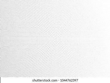 Abstract halftone wave dotted background. Halftone twisted grunge pattern, dot, circle.  Vector modern optical halftone pop art texture for poster, business card, cover, label mock-up, sticker layout