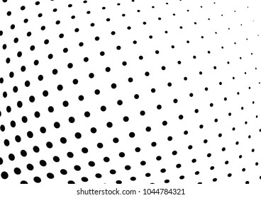 Abstract halftone wave dotted background. Halftone twisted grunge pattern, dot, circle.  Vector modern optical halftone pop art texture for poster, business card, cover, label mock-up, sticker layout