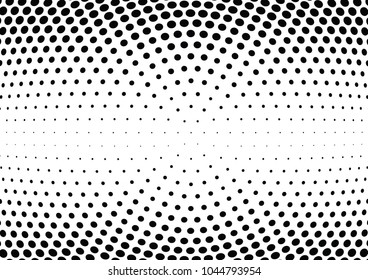 Abstract halftone wave dotted background. Halftone twisted grunge pattern, dot, circle.  Vector modern optical halftone pop art texture for poster, business card, cover, label mock-up, sticker layout