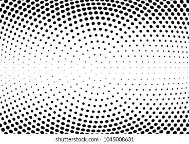 Abstract halftone wave dotted background. Halftone twisted grunge pattern, dot, circle.  Vector modern optical halftone pop art texture for poster, business card, cover, label mock-up, sticker layout