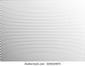 Abstract halftone wave dotted background. Halftone twisted grunge pattern, dot, circle.  Vector modern optical halftone pop art texture for poster, business card, cover, label mock-up, sticker layout