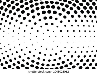 Abstract halftone wave dotted background. Halftone twisted grunge pattern, dot, circle.  Vector modern optical halftone pop art texture for poster, business card, cover, label mock-up, sticker layout