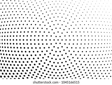 Abstract halftone wave dotted background. Halftone twisted grunge pattern, dot, circle.  Vector modern optical halftone pop art texture for poster, business card, cover, label mock-up, sticker layout