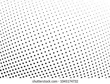 Abstract halftone wave dotted background. Halftone twisted grunge pattern, dot, circle.  Vector modern optical halftone pop art texture for poster, business card, cover, label mock-up, sticker layout