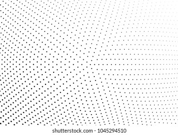 Abstract halftone wave dotted background. Halftone twisted grunge pattern, dot, circle.  Vector modern optical halftone pop art texture for poster, business card, cover, label mock-up, sticker layout
