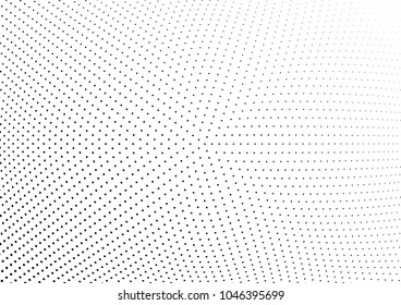 Abstract halftone wave dotted background. Halftone twisted grunge pattern, dot, circle.  Vector modern optical halftone pop art texture for poster, business card, cover, label mock-up, sticker layout