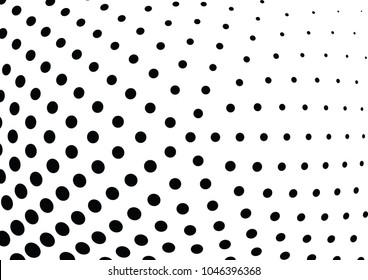 Abstract halftone wave dotted background. Halftone twisted grunge pattern, dot, circle.  Vector modern optical halftone pop art texture for poster, business card, cover, label mock-up, sticker layout.