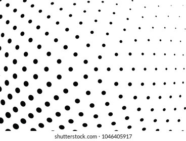 Abstract halftone wave dotted background. Halftone twisted grunge pattern, dot, circle.  Vector modern optical halftone pop art texture for poster, business card, cover, label mock-up, sticker layout