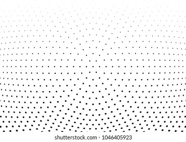 Abstract halftone wave dotted background. Halftone twisted grunge pattern, dot, circle.  Vector modern optical halftone pop art texture for poster, business card, cover, label mock-up, sticker layout