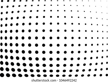 Abstract halftone wave dotted background. Halftone twisted grunge pattern, dot, circle.  Vector modern optical halftone pop art texture for poster, business card, cover, label mock-up, sticker layout
