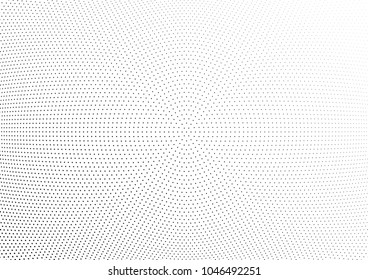 Abstract halftone wave dotted background. Halftone twisted grunge pattern, dot, circle.  Vector modern optical halftone pop art texture for poster, business card, cover, label mock-up, sticker layout