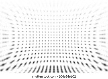 Abstract halftone wave dotted background. Halftone twisted grunge pattern, dot, circle.  Vector modern optical halftone pop art texture for poster, business card, cover, label mock-up, sticker layout