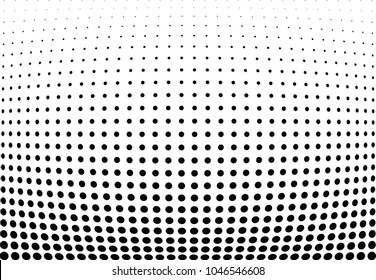 Abstract halftone wave dotted background. Halftone twisted grunge pattern, dot, circle.  Vector modern optical halftone pop art texture for poster, business card, cover, label mock-up, sticker layout