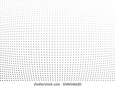 Abstract halftone wave dotted background. Halftone twisted grunge pattern, dot, circle.  Vector modern optical halftone pop art texture for poster, business card, cover, label mock-up, sticker layout