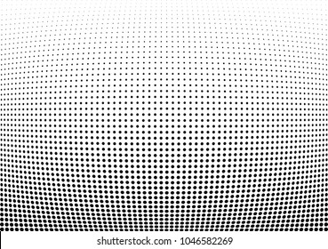 Abstract halftone wave dotted background. Halftone twisted grunge pattern, dot, circle.  Vector modern optical halftone pop art texture for poster, business card, cover, label mock-up, sticker layout