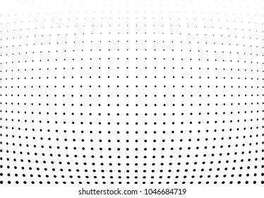 Abstract halftone wave dotted background. Halftone twisted grunge pattern, dot, circle.  Vector modern optical halftone pop art texture for poster, business card, cover, label mock-up, sticker layout