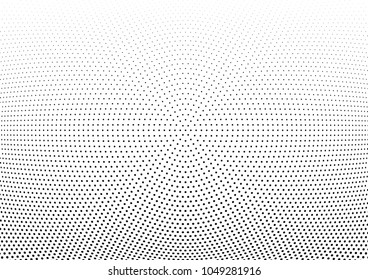Abstract halftone wave dotted background. Halftone twisted grunge pattern, dot, circle.  Vector modern optical halftone pop art texture for poster, business card, cover, label mock-up, sticker layout