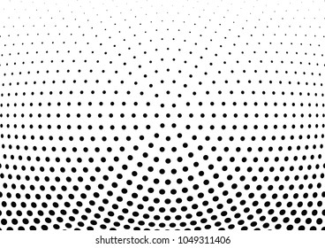 Abstract halftone wave dotted background. Halftone twisted grunge pattern, dot, circle.  Vector modern optical halftone pop art texture for poster, business card, cover, label mock-up, sticker layout