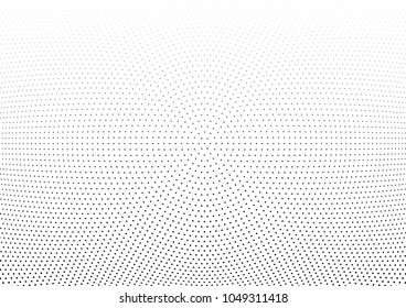Abstract halftone wave dotted background. Halftone twisted grunge pattern, dot, circle.  Vector modern optical halftone pop art texture for poster, business card, cover, label mock-up, sticker layout