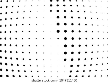Abstract halftone wave dotted background. Halftone twisted grunge pattern, dot, circle.  Vector modern optical halftone pop art texture for poster, business card, cover, label mock-up, sticker layout