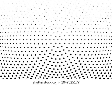 Abstract halftone wave dotted background. Halftone twisted grunge pattern, dot, circle.  Vector modern optical halftone pop art texture for poster, business card, cover, label mock-up, sticker layout