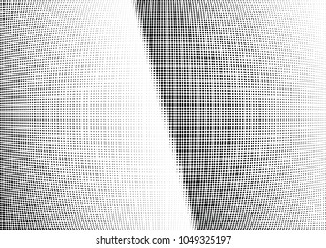 Abstract halftone wave dotted background. Halftone twisted grunge pattern, dot, circle.  Vector modern optical halftone pop art texture for poster, business card, cover, label mock-up, sticker layout