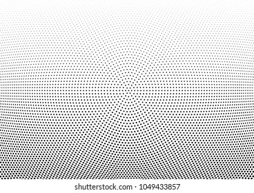Abstract halftone wave dotted background. Halftone twisted grunge pattern, dot, circle.  Vector modern optical halftone pop art texture for poster, business card, cover, label mock-up, sticker layout