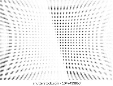 Abstract halftone wave dotted background. Halftone twisted grunge pattern, dot, circle.  Vector modern optical halftone pop art texture for poster, business card, cover, label mock-up, sticker layout