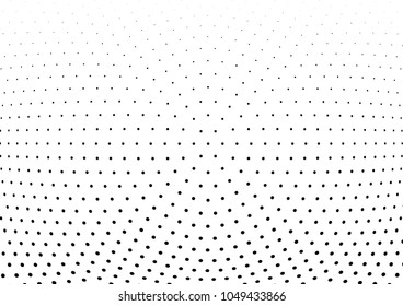 Abstract halftone wave dotted background. Halftone twisted grunge pattern, dot, circle.  Vector modern optical halftone pop art texture for poster, business card, cover, label mock-up, sticker layout