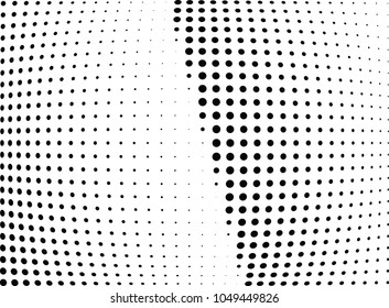 Abstract halftone wave dotted background. Halftone twisted grunge pattern, dot, circle.  Vector modern optical halftone pop art texture for poster, business card, cover, label mock-up, sticker layout