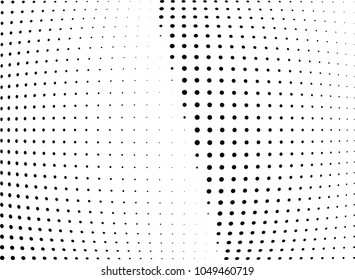 Abstract halftone wave dotted background. Halftone twisted grunge pattern, dot, circle.  Vector modern optical halftone pop art texture for poster, business card, cover, label mock-up, sticker layout