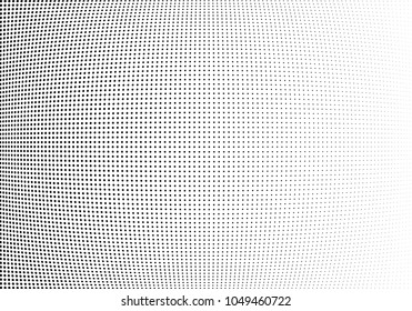Abstract halftone wave dotted background. Halftone twisted grunge pattern, dot, circle.  Vector modern optical halftone pop art texture for poster, business card, cover, label mock-up, sticker layout