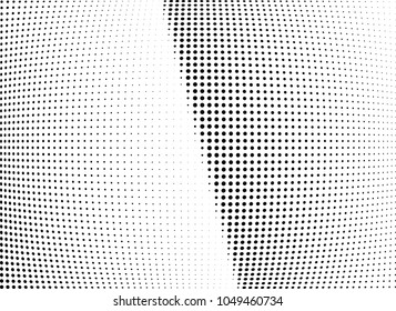 Abstract halftone wave dotted background. Halftone twisted grunge pattern, dot, circle.  Vector modern optical halftone pop art texture for poster, business card, cover, label mock-up, sticker layout