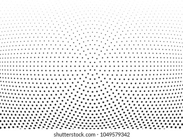 Abstract halftone wave dotted background. Halftone twisted grunge pattern, dot, circle.  Vector modern optical halftone pop art texture for poster, business card, cover, label mock-up, sticker layout