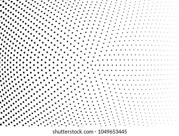 Abstract halftone wave dotted background. Halftone twisted grunge pattern, dot, circle.  Vector modern optical halftone pop art texture for poster, business card, cover, label mock-up, sticker layout