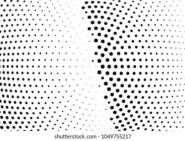 Abstract halftone wave dotted background. Halftone twisted grunge pattern, dot, circle.  Vector modern optical halftone pop art texture for poster, business card, cover, label mock-up, sticker layout