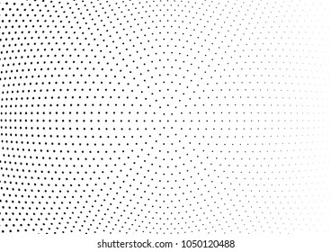 Abstract halftone wave dotted background. Halftone twisted grunge pattern, dot, circle.  Vector modern optical halftone pop art texture for poster, business card, cover, label mock-up, sticker layout