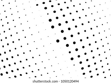 Abstract halftone wave dotted background. Halftone twisted grunge pattern, dot, circle.  Vector modern optical halftone pop art texture for poster, business card, cover, label mock-up, sticker layout