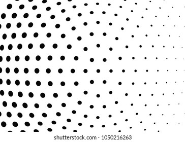 Abstract halftone wave dotted background. Halftone twisted grunge pattern, dot, circle.  Vector modern optical halftone pop art texture for poster, business card, cover, label mock-up, sticker layout
