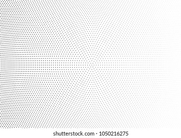 Abstract halftone wave dotted background. Halftone twisted grunge pattern, dot, circle.  Vector modern optical halftone pop art texture for poster, business card, cover, label mock-up, sticker layout