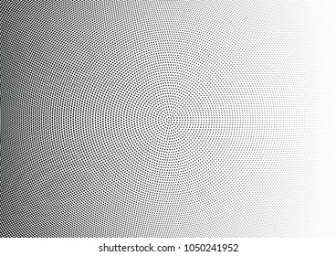 Abstract halftone wave dotted background. Halftone twisted grunge pattern, dot, circle.  Vector modern optical halftone pop art texture for poster, business card, cover, label mock-up, sticker layout